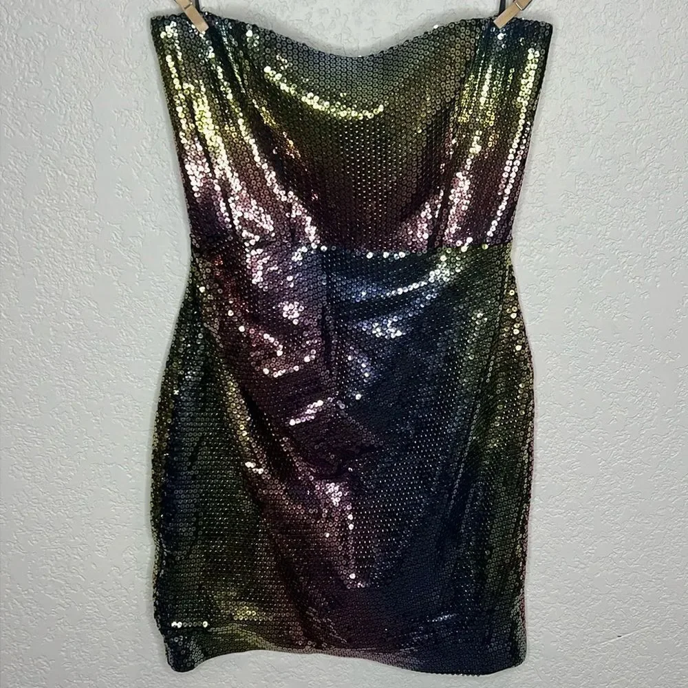 NWT The New Arrivals by ILKYAZ OZEL Isla Blue Jade Bustier Dress EU 38/Medium - Picture 2 of 16